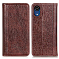 Miniatyrbillede 1 af 2: Samsung Galaxy A03 Core ægte læderetui med magnetisk lukning - Brun Brown