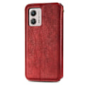Miniatyrbillede 2 af 2: Læder Etui med A Stilfuldt Rhombus Tryk til Motorola Moto G53 - Rød Red