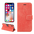 Pikkukuva 1 / 2: iPhone 9 Retro Tyylinen Synteetti Nahkainen Lompakko Suojakotelo - Punainen Red
