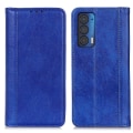 Miniatyrbillede 1 af 6: Motorola Edge 20 ægte læderetui med magnetisk lukning - Blå Blue