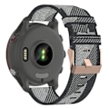 Miniatyrbild 1 av 2: 22 mm universellt klockarmband i nylon - Grå Randig Silvergrå