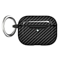 Miniatyrbillede 1 af 2: AirPods Pro 2 etui i kulfiber med spænde - Sort Black