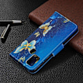 Miniatyrbillede 2 af 2: Wonderland Samsung Galaxy A21s Flip Etui - Guld Sommerfugle Multicolor