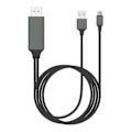 Pikkukuva 1 / 2: Universaali 2M Type-C HDMI-sovitinkaapeli - Musta Black