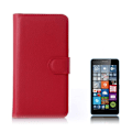 Miniatyrbillede 1 af 2: Moen Microsoft Lumia 640 Læder Etui med Kortholder - Rød Red
