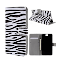 Miniatyrbillede 1 af 2: Moberg HTC One A9 Læder Etui - Zebra Striber Multicolor