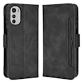 Miniatyrbillede 1 af 2: Stilfuldt Læder Etui med Pung til Motorola Moto E32 - Sort Black