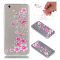 Miniatyrbillede 1 af 2: Huawei Honor 8 Lite Gummibelagt silikone cover - Lyserød blomst Pink