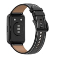 Miniatyrbillede 1 af 2: Huawei Watch Fit 2 urrem i ægte læder - Sort Black