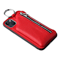 Miniatyrbillede 2 af 2: Zipper læderetui med pung til iPhone 14 - Rød Red