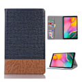 Pikkukuva 1 / 2: Samsung Galaxy Tab A 10.1 (2019) ristikkäistekstuurinen nahkakotelo - Tummansininen Blue