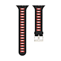 Miniatyrbillede 2 af 2: Apple Watch 42mm to-farvet silikone cover - Mørkeblå/rød Multicolor