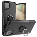 Miniatyrbillede 1 af 2: Kickstand-cover med magnetisk plade til Samsung Galaxy A12 5G - Sort Black