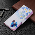 Miniatyrbillede 2 af 2: Wonderland Samsung Galaxy A21s Flip Etui - Blå Sommerfugl og Blomster Multicolor