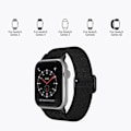 Miniatyrbild 2 av 2: Apple Watch (41 mm) klockarmband i texturerad nylon - Olivgrön Grön