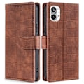 Pikkukuva 1 / 2: Krokotiilin Nahkainen Läppäkotelo For Nothing Phone (1) - Ruskea Brown