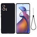 Miniatyrbillede 1 af 2: Matte Liquid silikone cover til Motorola Edge 30 Fusion / Motorola Moto S30 Pro - Sort Black