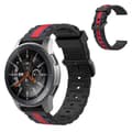 Wave rectangle silicone watch band for Samsung watch - Black / Red / Blue Svart