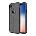 Miniatyrbillede 1 af 2: iPhone Xr etui med litchi-tekstur - Sort Black