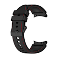 Miniatyrbillede 1 af 2: Samsung Galaxy Watch 5 / 4 silikoneurrem med sort spænde - Sort / Rød Størrelse: L Black
