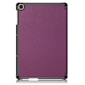 Pikkukuva 2 / 2: Kolminkertainen nahkainen jalusta kotelo Huawei MatePad T10 - Violetti Purple
