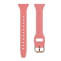 Miniatyrbild 5 av 5: 20 mm Universal klockarmband i äkta läder med litchitextur - Mörkrosa Rosa