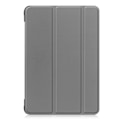 Pikkukuva 2 / 2: Kolminkertainen nahkainen jalusta Kotelo Amazon Fire 8 HD (2022) - Harmaa Silver grey
