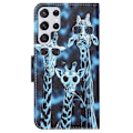 Pikkukuva 2 / 2: Wonderland Samsung Galaxy S22 Ultra Läppäkotelo - Giraffe Blue