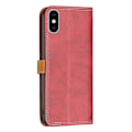 Pikkukuva 2 / 2: BINFEN kaksivärinen nahkakotelo iPhone Xs Max - Punainen Red
