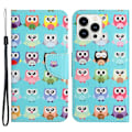 Pikkukuva 1 / 2: Wonderland iPhone 14 Pro Max Läppäkotelo - Cute Owls Multicolor