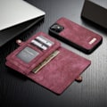 Pikkukuva 2 / 2: CaseMe iPhone 12 Mini vetoketjullinen lompakkokotelo - Punainen Red