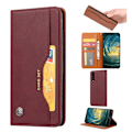 Miniatyrbillede 1 af 2: Huawei P20 auto-absorberende PU læder flip etui - Vinrød Red