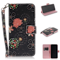 Miniatyrbillede 1 af 2: iPhone Xs Max magnetisk flip etui med mønster - Levende Blomster Multicolor