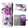 Miniatyrbild 1 av 2: Huawei P20 Fodral med ett slitstarkt motiv - Lila blomma multifärg
