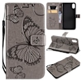 Pikkukuva 1 / 2: iPhone 9 Plus Perhos Printti Kuvioitu Synteetti Nahkainen Lompakko Suojakotelo - Harmaa Silver grey