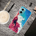 Pikkukuva 2 / 2: Marble design Xiaomi Redmi Note 11E kotelot - Punainen Roiske Ja Sininen Multicolor