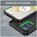 Miniatyrbillede 4 af 6: Carbon Flex Etui Motorola Moto G73 - Sort Black