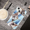 Pikkukuva 2 / 2: Marble design iPhone 14 Plus kotelot - Taivaansininen Ja Ruskea Marmori Multicolor