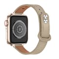 Apple Watch Series 8 (41mm) klockarmband i äkta läder - Mjölk Te Brun Beige