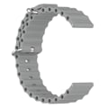Miniatyrbillede 4 af 5: 20mm Universal wave design silikone urrem - Grå Silver grey