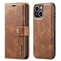 Miniatyrbillede 1 af 2: DG.MING iPhone 14 2-i-1 etui med pung - Brun Brown