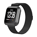 Miniatyrbillede 1 af 2: Fitbit Verse milanese rustfrit stål urrem - Størrelse: S / Sort Black