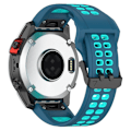 Miniatyrbillede 1 af 2: Garmin Enduro 2 / Tactix 7 / Fenix 7 tofarvet silikone urrem - Blå / Blågrøn Blue