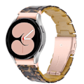 Miniatyrbillede 1 af 2: Stilfuld urrem i resin-stil til Samsung Galaxy Watch 4 - Leopard Print Multicolor