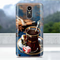 Miniatyrbillede 2 af 2: LG K10 2017 softlyfit præget TPU-etui - Kaffe I Hofstil Blue