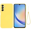 Miniatyrbild 1 av 2: Matt Samsung Galaxy A24 4G skal av flytande silikon - Gul Gul