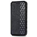 Pikkukuva 2 / 2: Nahkakotelo With A Stylish Rhombus Imprint For Samsung Galaxy S20 Ultra - Musta Black