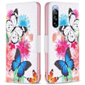 Miniatyrbillede 1 af 2: Wonderland Sony Xperia 10 III flip etui - To Sommerfugle Multicolor