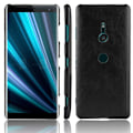 Pikkukuva 6 / 6: Sony Xperia XZ3 liitsihedelmä pintainen synteetti nahkainen muovi pohjainen suojakuori - Musta Black