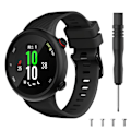 Miniatyrbillede 1 af 2: Garmin Forerunner 45 holdbar silikone Urrem - Sort Black